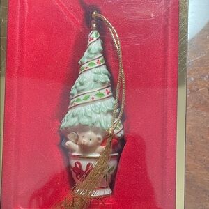 Lenox Festive Tree Ornament with Green and Red Details